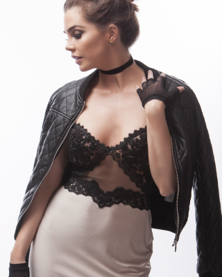 editorial photo retouching for fashion portrait with styled wardrobe and studio lighting